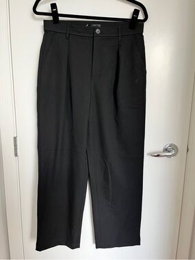Men’s Classic High-Waist Black Dress Pants